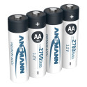 1x4 Ansmann laetav aku 2700 Mignon AA 2500 mAh