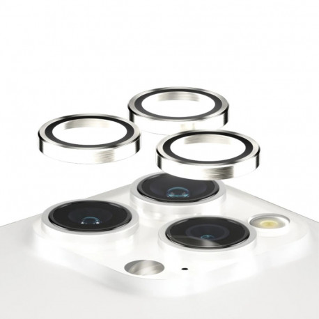 Tagakaamerate kaitseklaasid Hoops, Apple iPhone 15 Pro / 15 Pro Max, valge, PanzerGlass