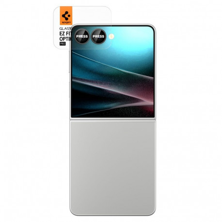 Tagakaamerate kaitseklaasid EZ Fit Optik Pro HD, Samsung Galaxy Z Flip7, komplektis 2tk, musta ääreg