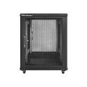 Qoltec 54518 19" RACK cabinet | 15U | 600 x 855 x 600 | Perforated doors