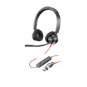 POLY Blackwire 3320 Stereo Microsoft Teams Certified USB-C Headset +USB-C/A Adapter