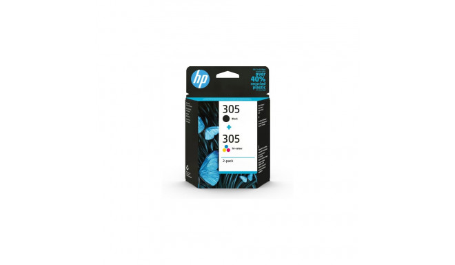 HP 305 - 2-pack - black  color (cyan  magenta  yellow) - original - ink cartridge