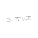 "hanger 4 konksu D4 5-C1688.01 valge"