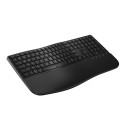 HP 685 Comfort Wireless Bluetooth Wave-Like Keyboard w/Palm Rest - Dual Mode, Sanitizable, Programma