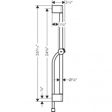 Shower rail with shower hose Hansgrohe Unica Pulsify S 65 cm, 24400000, chrome