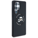 Case Karl Lagerfeld silikoon topeltpead ja ring MagSafe Samsung Galaxy S25 Ultra must