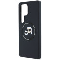 Case Karl Lagerfeld silikoon topeltpead ja ring MagSafe Samsung Galaxy S25 Ultra must