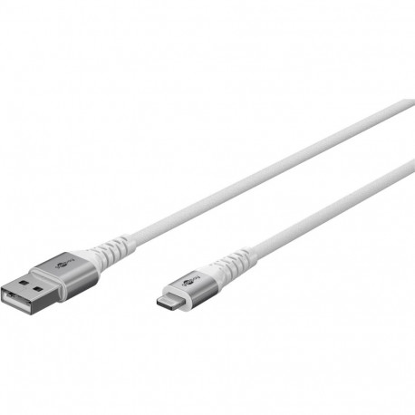 Goobay ülipehme metallpistikutega tekstiilist Lightning USB-A kaabel 74511