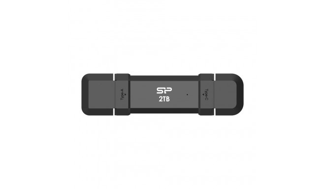 Silicon Power Portable External SSD | DS72 | 2000 GB | USB Type-A/USB Type-C 3.2 Gen 2 | Black