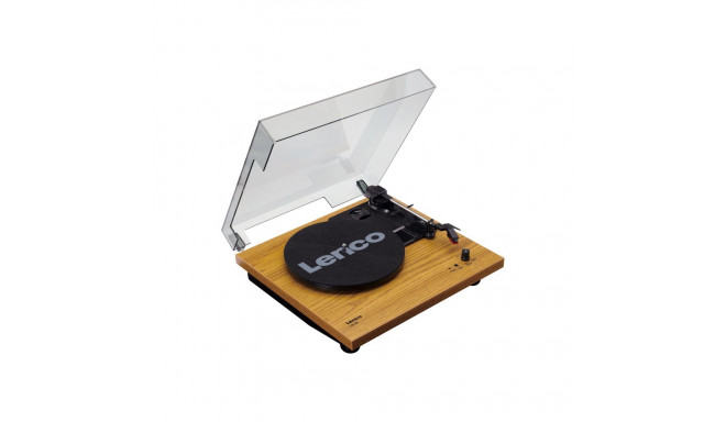 Lenco LS-10 record player with speakers wood