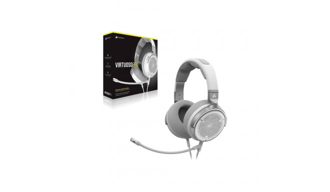 Corsair VIRTUOSO PRO juhtmega ülepea kõrvaklapid mikrofoniga valge