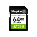 KINGSTON 64GB SDXC Canvas Select Plus Gen3 100MB/s C10 UHS-I U1 V10