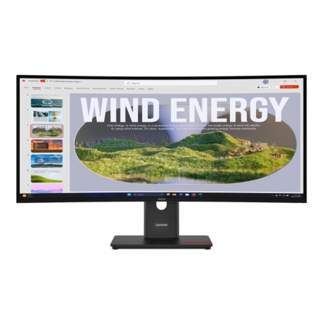 LENOVO ThinkVision T34WD-40 LED monitor curved 34inch 3440x1440 UWQHD 120Hz VA 300cd/m2 3000:1 HDR10