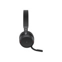 JABRA Evolve2 75 on-ear Bluetooth juhtmevaba aktiivse mürasummutusega USB-A mürasummutav must kõrvak