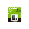 Kingston Technology 64GB microSDXC Canvas Select Plus Gen3 100MB/s A1 kaart + adapter