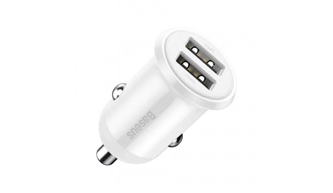 Baseus Grain Pro Car Charger 2x USB 4.8A (white)