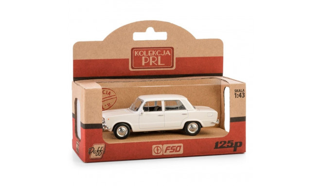 Pojazd prl fiat 125p - biały