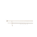 DOUBLE CURT RAIL SET. IVORY D19 180 CM