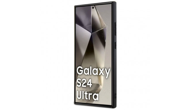 Guess GUHCS24LPGS4TDW S24 Ultra S928 pruun kõvakorpus Grip Stand 4G kolmnurkne strass