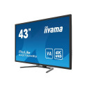 IIYAMA X4373UHSU-B1 43inch UW VA 3840x2160 UHD 400cd/m2 3ms HDR400 2xHDMI DP USB-HUB PBP PIP Remote 
