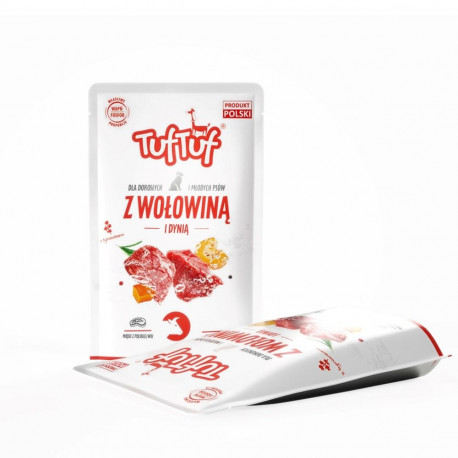 TUF TUF veiseliha kõrvitsaga märg koeratoit 500g