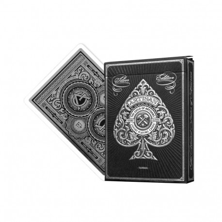 Playing Cards - Artisan Silver Edition 52 Cards + 2 Jokers 63.5 x 88.9 mm