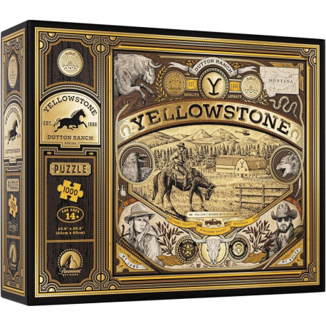 Puzzle - Theory11 Yellowstone 1000-Piece Dutton Ranch Interactive Experience