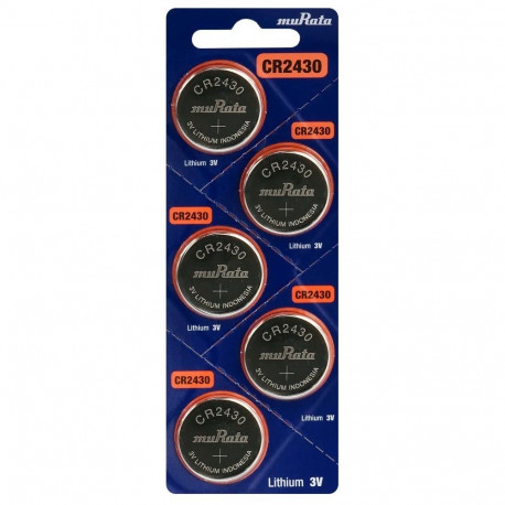 Battery - Murata CR2430 Lithium Coin Battery 3V 5 pcs