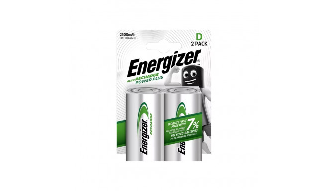 Battery - Energizer HR20 D Power Plus 2500mAh Rechargeable 2 Pack