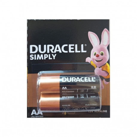 Battery - Duracell Simply AA LR6 1.5V Rechargeable Batteries 2 Pack