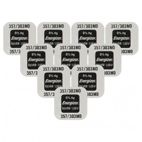 Battery - Energizer 357/303 SR44 1.55V Silver Oxide 10 Pack