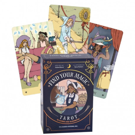 Tarot Card Deck - Find Your Magic Taro 78 Cards & Guidebook 14x9.3x6.1 cm