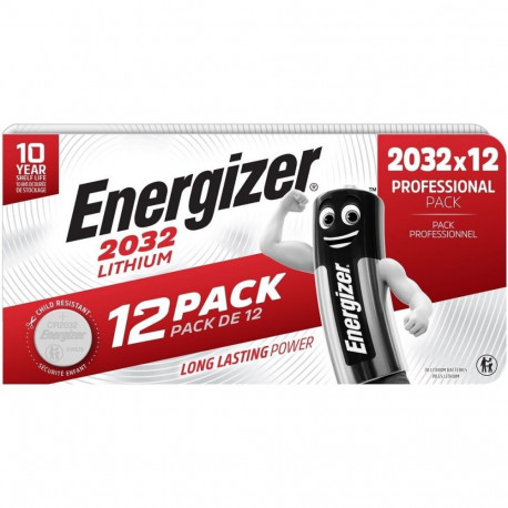 Battery - Energizer CR2032 3V Lithium Coin Cell, 12 Pack