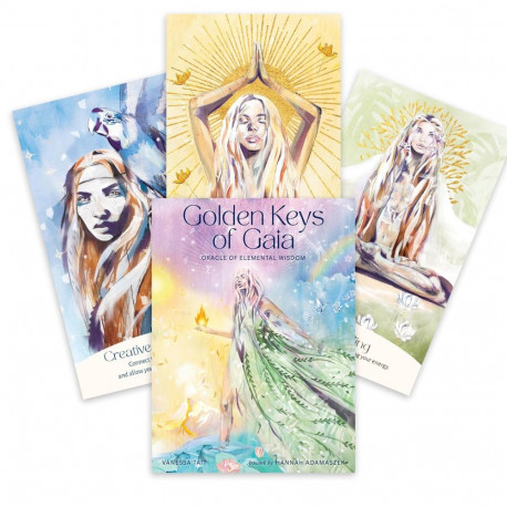 Oracle Deck - Golden Keys of Gaia 50 Cards 208-Page Guidebook 12.5x17 cm