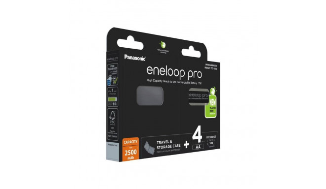 Rechargeable Battery - Panasonic Eneloop Pro AA 2500 mAh 4 pcs + Case