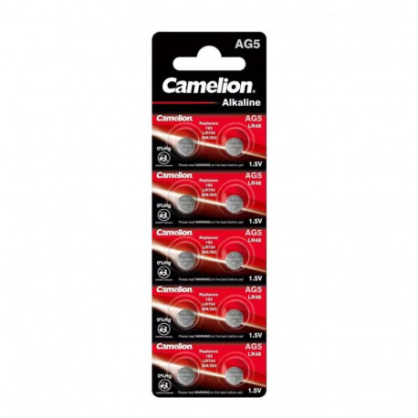 Battery - Camelion AG5/LR754/393/193 Alkaline 1.5V 10 Pack