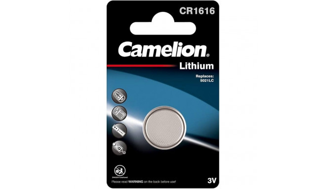 Battery - Camelion CR1616 3V Lithium 16mm x 1.6mm 3g
