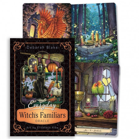 Oracle Card Set - Llewellyn Everyday Witch's Familiars 40 Cards, 120-Page Book
