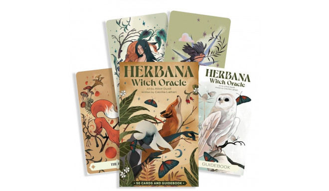 Oracle Card Deck - Herbana Witch Oracle 50 Cards 64-Page Guide Compact Size