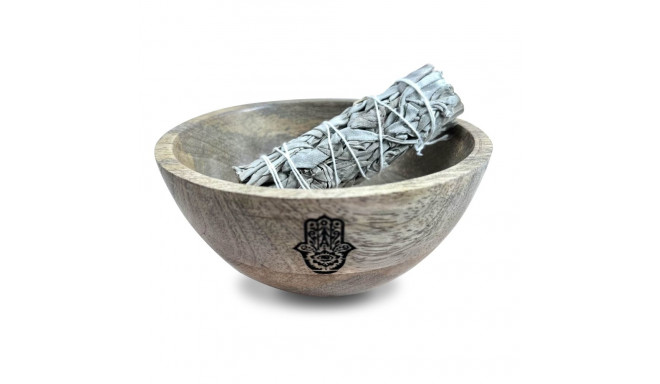 Ritual Bowl - Hamsa Ancient Wisdom 14x7 cm Mango Wood