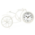 Table clock Bicycle White Metal 40 x 19,5 x 7 cm (4 Units) Table clock Bicycle White Metal 40 x 19,5 x 7 cm (4 Units)