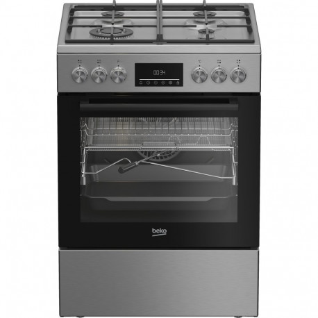 BEKO Cooker | FBMA61330GXDT | Hob type Gas | Oven type Electric | Stainless Steel | Width 60 cm | Gr