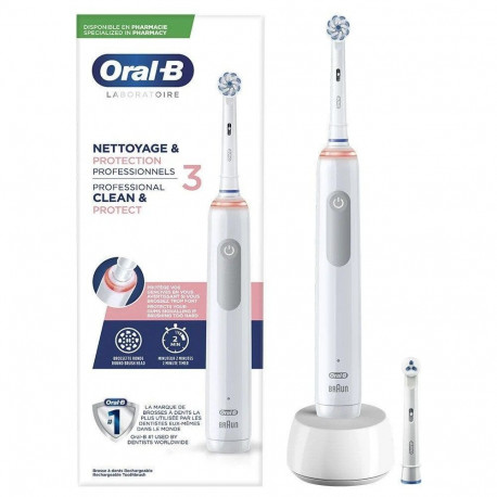 BRAUN Oral-B Professional 3 Clean and Protect hambahari, valge