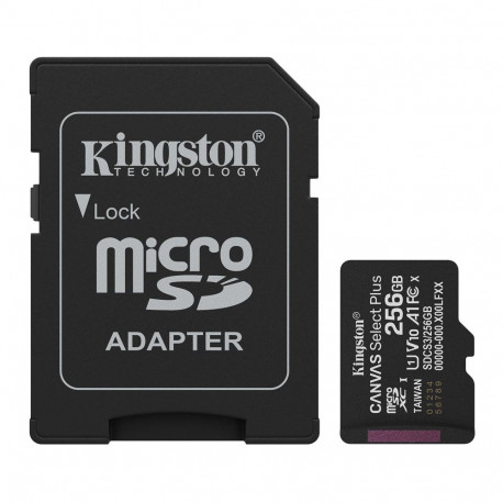 Kingston 256GB microSDXC Canvas Select Plus Gen3 150MB/s A1 Card + Adapter