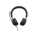 JABRA Evolve2 40 SE MS stereo on-ear juhtmega USB-A mürasummutav peakomplekt sertifitseeritud Micros