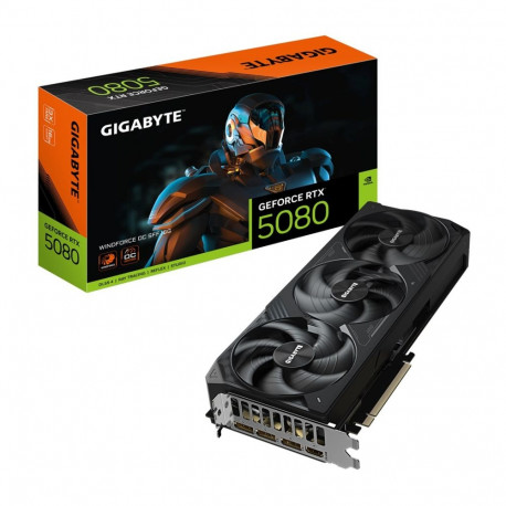 GIGABYTE GeForce RTX 5080 WINDFORCE OC SFF 16G graafikakaart - 16GB GDDR7, 256bit, PCI-E 5.0, 2670MH