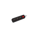 Lanberg Cable Power Strip, 3X French Outlets with Switch, Quality-Grade Copper, 3 m | PS1-03E-0300-B