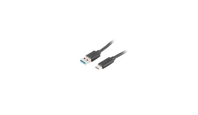 Lanberg USB Type-C to USB Type-A 3.1 Cable, 1.8 m | CA-USBO-31CU-0018-BK | USB Type-C to USB Type-A