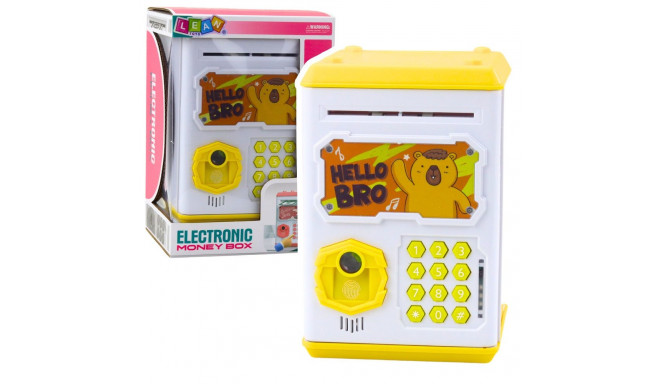 elektrooniline seif pangautomaat rahakassa PIN-koodiga lastele kapibaara kollane