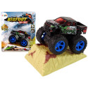 Auto Resorak Z Naciągiem Monster Truck Big Foot Gumowe Opony Rampa Auto Resorak Z Naciągiem Monster Truck Big Foot Gumowe Opony Rampa